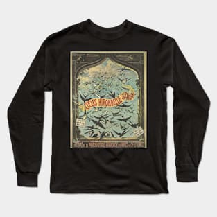 Cycles Hirondelle St. Etienne - Vintage Bicycle Poster from 1900 Long Sleeve T-Shirt